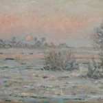 Claude Monet Winter Sun at Lavacourt Poster 1890 Wall Art Painting