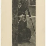 Edgar Degas Mary Cassatt kijkt naar Schilderijen in het Louvre 1880 Poster PrintOvly