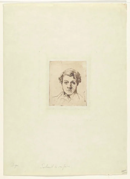 Edgar Degas Portret van de Broer van de Kunstenaar René 1861 Poster PrintOvly