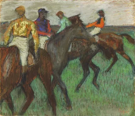 Edgar Degas Racehorses 1885 Poster PrintOvly