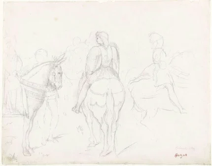 Edgar Degas Ruiters 1860 Poster PrintOvly