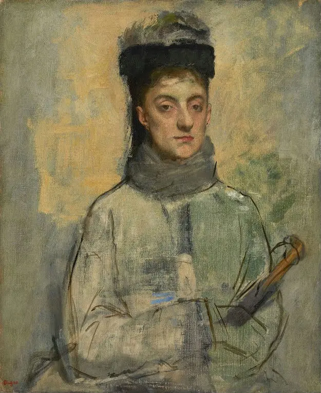 Edgar Degas - Woman with an Umbrella Poster 1875 Edgar Degas Woman with an Umbrella 1875 Poster PrintOvly