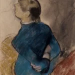 Edgar Degas Young Woman in Blue 1884 Poster PrintOvly