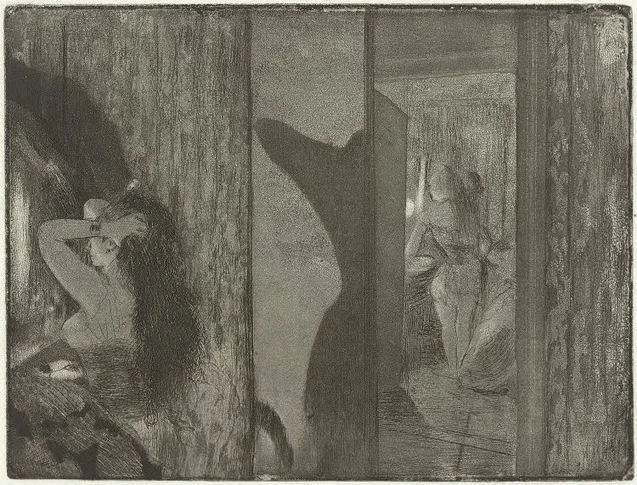 Edgar Degas - Actresses in Their Dressing Rooms Poster 1879 Edgar Degas Actresses in Their Dressing Rooms 1879 Poster PrintOvly
