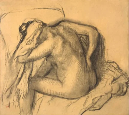 Edgar Degas After the Bath Woman Drying Her Hair 1895 Poster PrintOvly