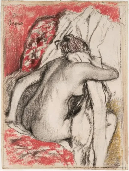 Edgar Degas Seated Woman Drying Herself 1895 Poster PrintOvly