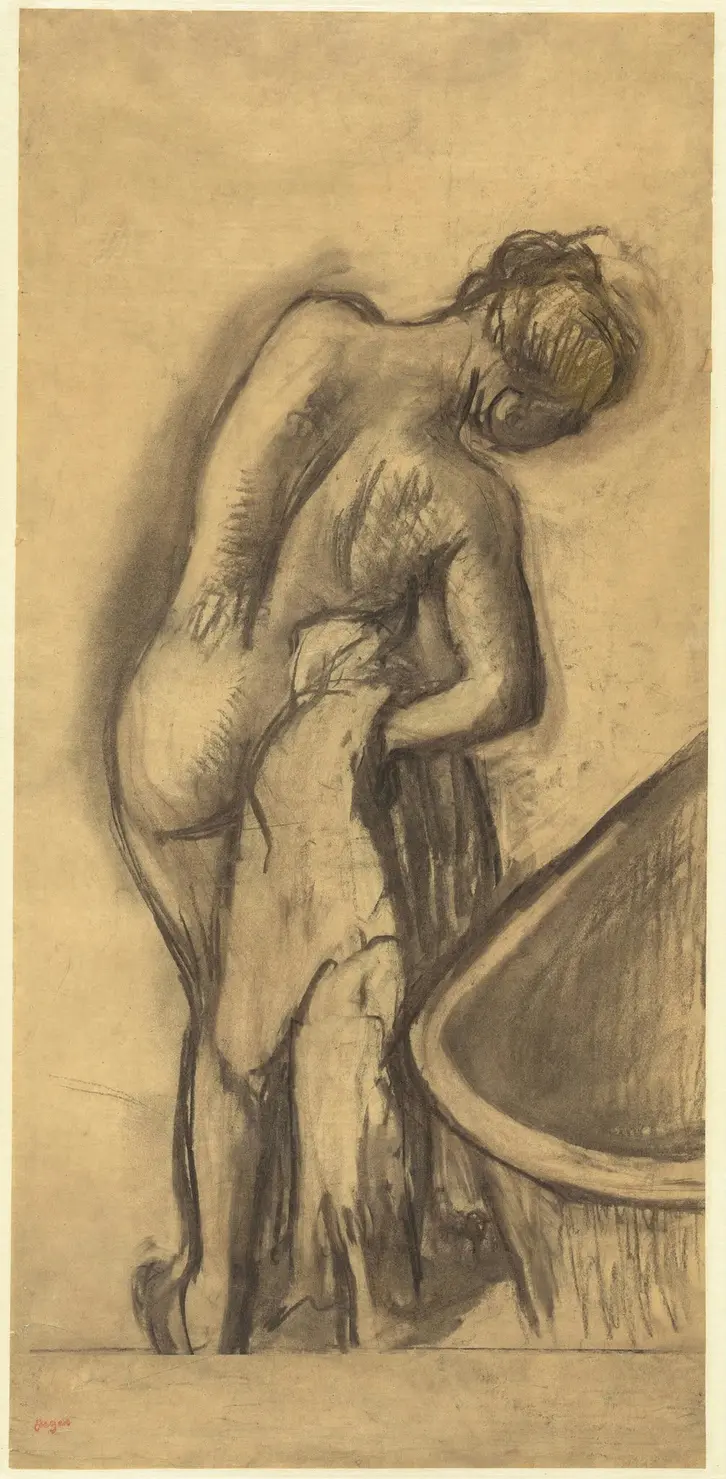 Edgar Degas - Woman Drying Herself Poster 1906 Edgar Degas Woman Drying Herself 1906 Poster PrintOvly