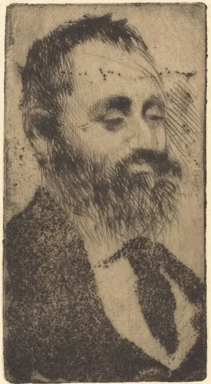 Edgar Degas Alphonse Hirsch 1875 Poster PrintOvly
