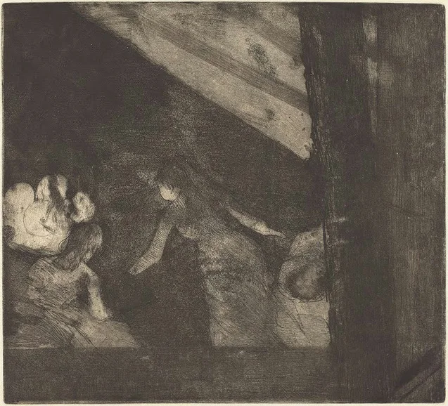 Edgar Degas - At the Cafe des Ambassadeurs Poster 1877 Edgar Degas At the Cafe des Ambassadeurs 1877 Poster PrintOvly