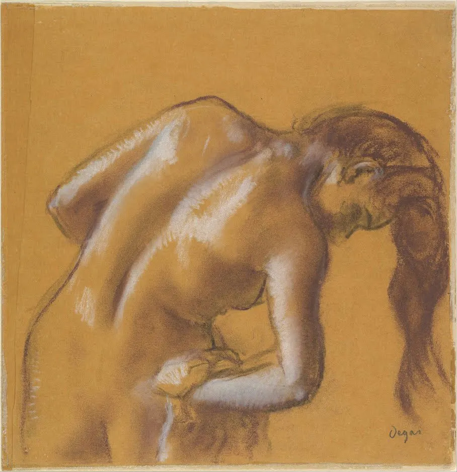 Edgar Degas - Bather Drying Herself Poster 1895 Edgar Degas Bather Drying Herself 1895 Poster PrintOvly