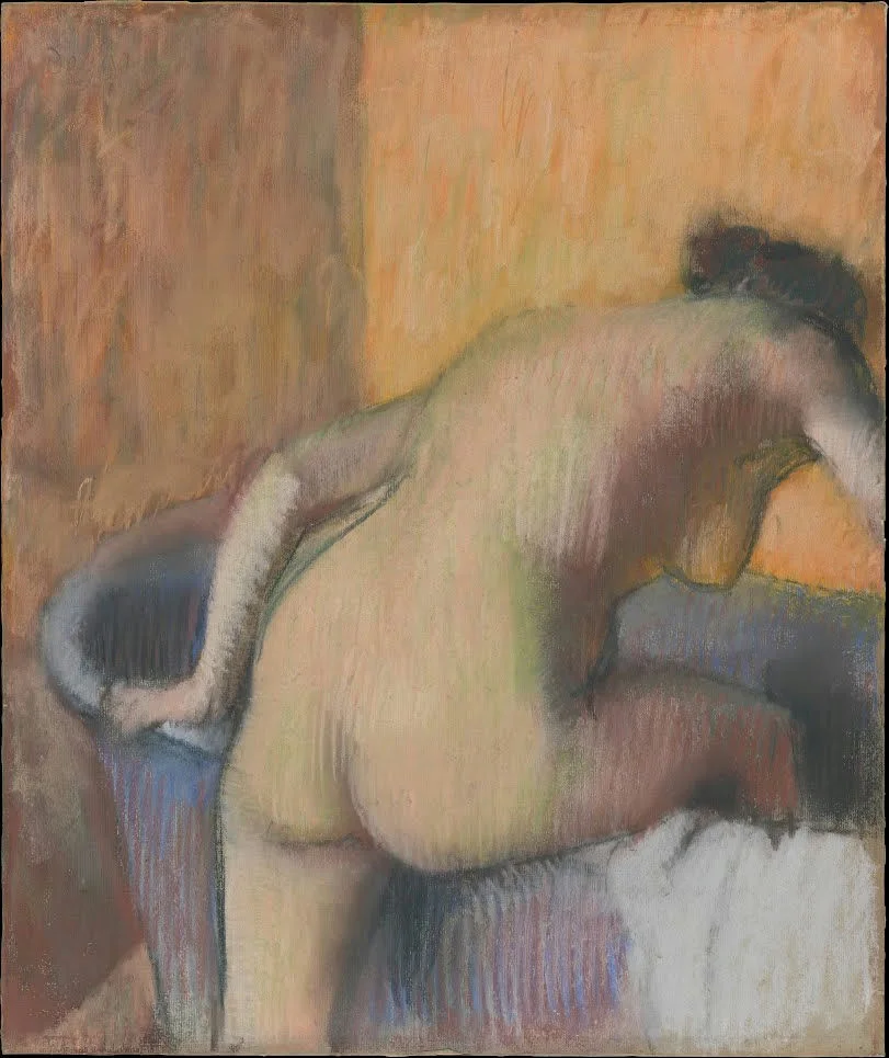 Edgar Degas - Bather Stepping Into a Tub Poster 1890 Edgar Degas Bather Stepping Into a Tub 1890 Poster PrintOvly