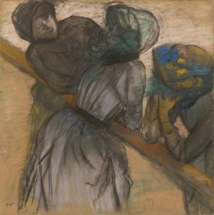 Edgar Degas Conversation at the Racetrack 1890 Poster PrintOvly