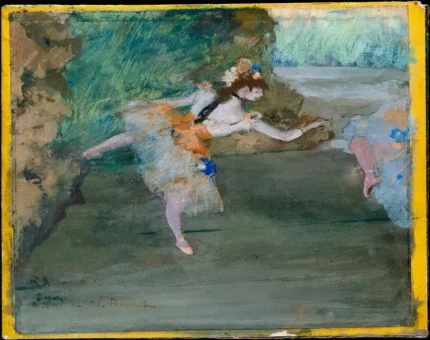 Edgar Degas Dancer Onstage 1877 Poster PrintOvly