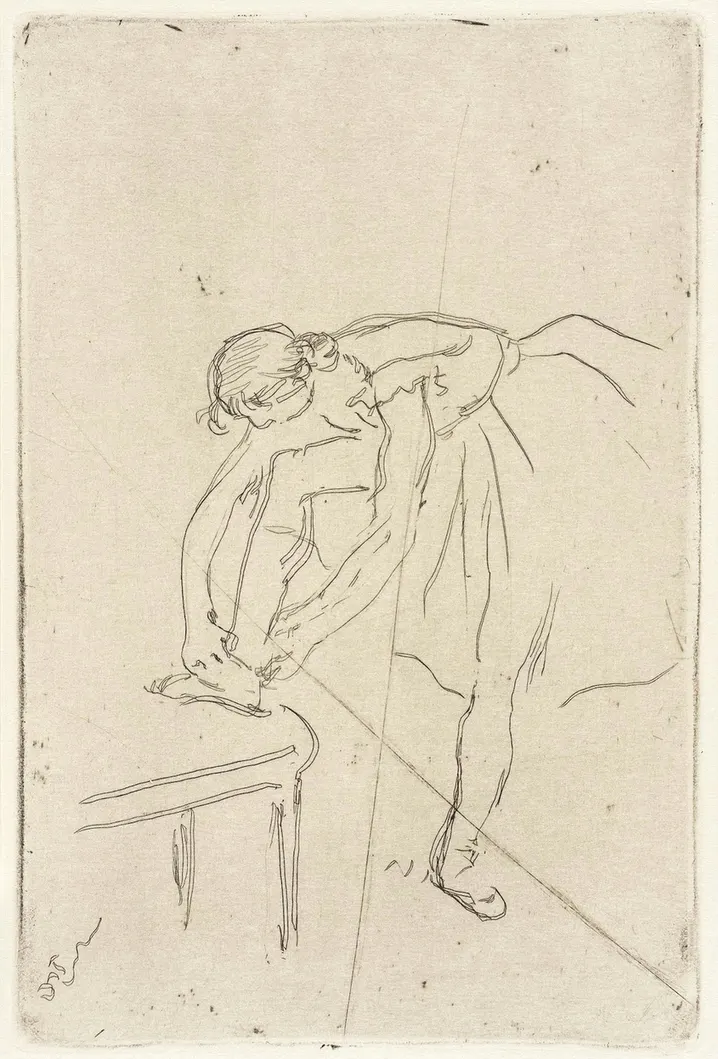 Edgar Degas - Danseuse Mettant Son Chausson Poster 1888 Edgar Degas Danseuse Mettant Son Chausson 1888 Poster PrintOvly