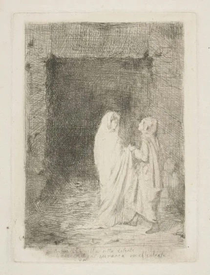 Edgar Degas Dante and Virgil 1857 Poster PrintOvly