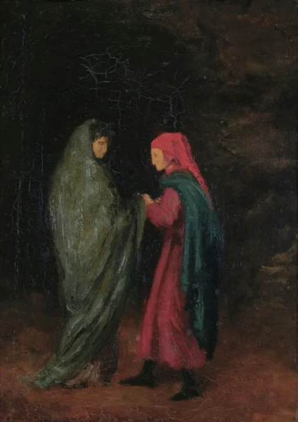 Edgar Degas Dante Y Virgilio a la Entrada Del Infierno 1857 Poster PrintOvly