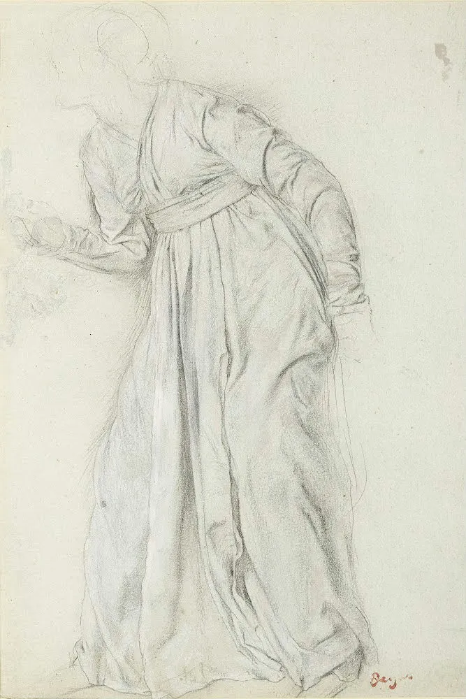 Edgar Degas - Drapery Study for Semiramis Building Babylon Poster 1860 Edgar Degas Drapery Study for Semiramis Building Babylon 1860 Poster PrintOvly
