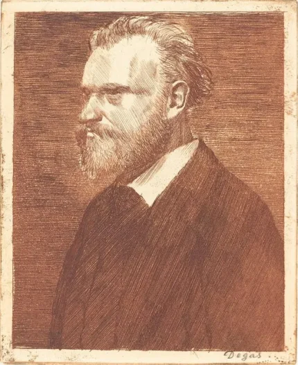 Edgar Degas Edouard Manet Bust Length Portrait 1880 Poster PrintOvly