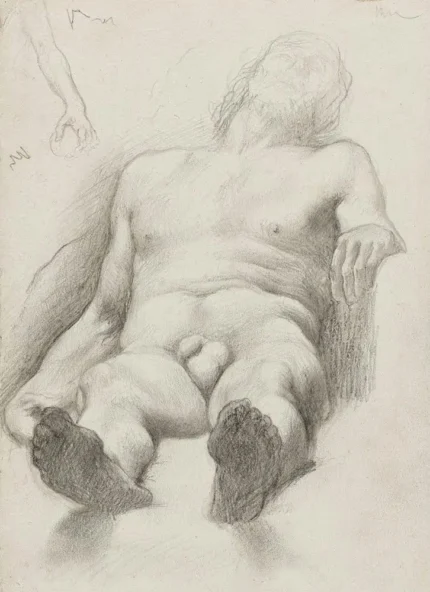 Edgar Degas Étude Homme Nu Couché 1880 Poster PrintOvly