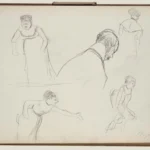 Edgar Degas Five Rapid Sketches 1877 Poster PrintOvly