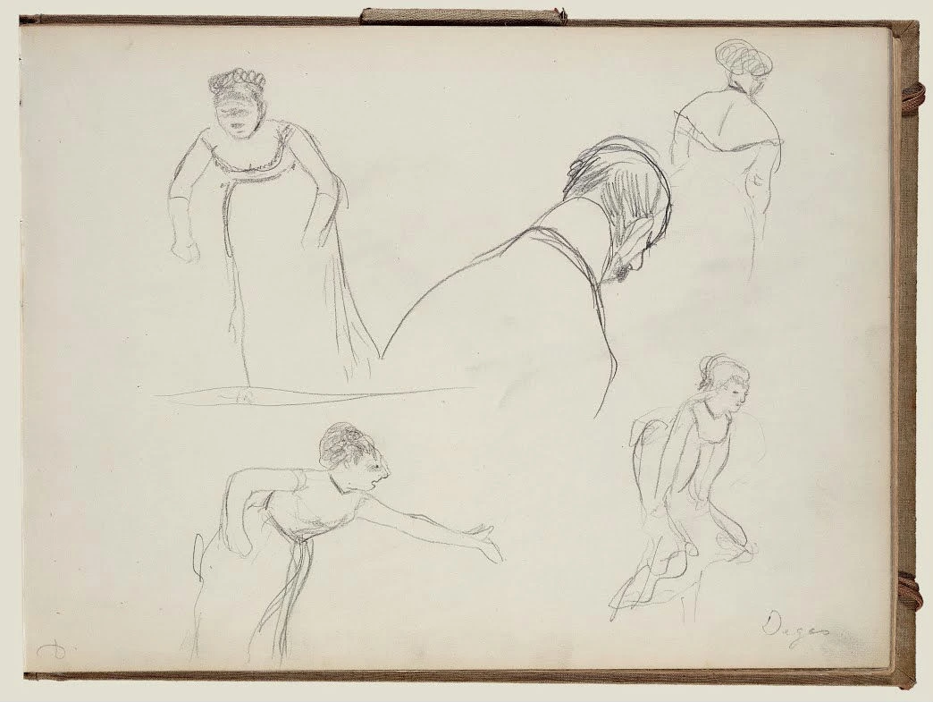 Edgar Degas - Five Rapid Sketches Poster 1877 Edgar Degas Five Rapid Sketches 1877 Poster PrintOvly