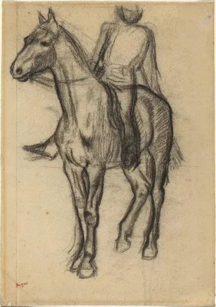 Edgar Degas Horse and Rider 1866 Poster PrintOvly