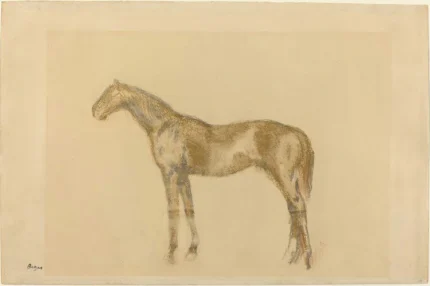 Edgar Degas Horse 1866 Poster PrintOvly