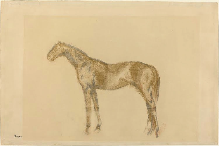 Edgar Degas - Horse Poster 1866 Edgar Degas Horse 1866 Poster PrintOvly