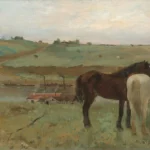 Edgar Degas Horses in a Meadow 1871 Poster PrintOvly