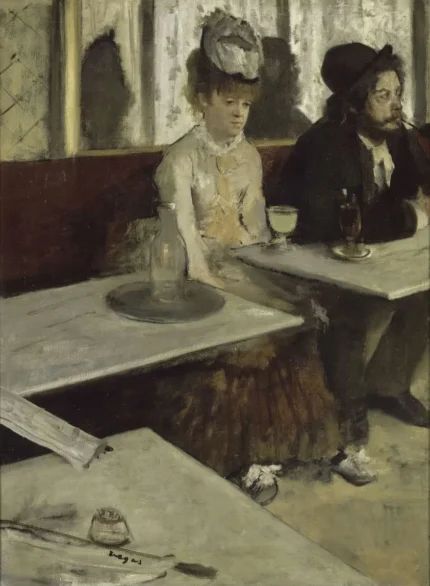 Edgar Degas In a Café 1876 Poster PrintOvly