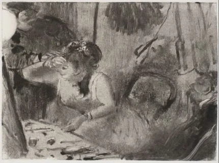 Edgar Degas Intimacy 1870 Poster PrintOvly