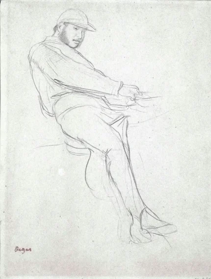 Edgar Degas Jockey 1882 Poster PrintOvly
