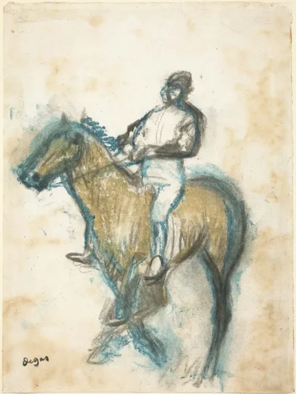 Edgar Degas Jockey 1882 Poster PrintOvly