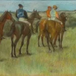 Edgar Degas Jockeys 1886 Poster PrintOvly