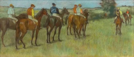 Edgar Degas Jockeys 1886 Poster PrintOvly
