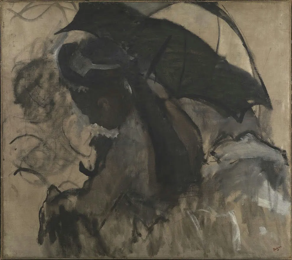 Edgar Degas - Lady with a Parasol Poster 1871 Edgar Degas Lady with a Parasol 1871 Poster PrintOvly