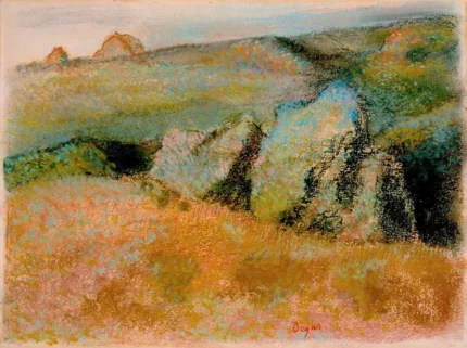 Edgar Degas Landscape with Rocks 1892 Poster PrintOvly