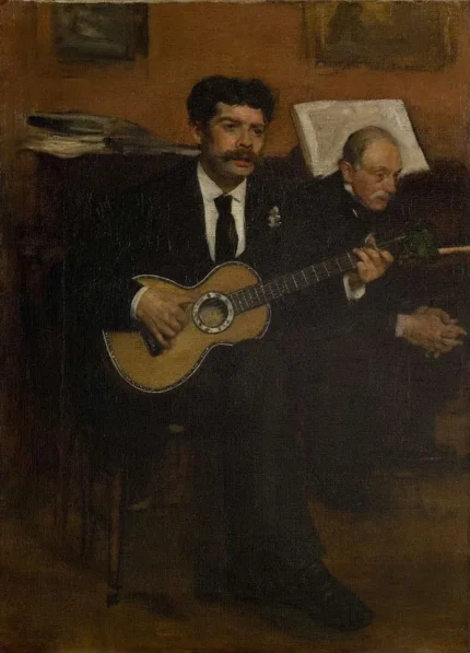 Edgar Degas Lorenzo Pagans and Auguste de Gas 1871 Poster PrintOvly