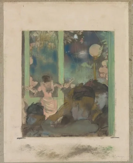 Edgar Degas Mademoiselle Bécat at the Café des Ambassadeurs 1885 Poster PrintOvly