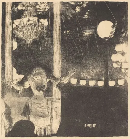Edgar Degas Mlle Bécat 1877 Poster PrintOvly