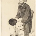Edgar Degas Manet Seated Turned to the Left 1864 Poster PrintOvly