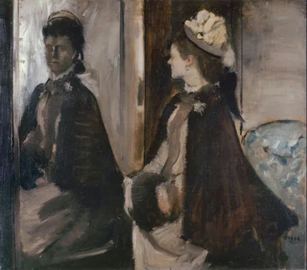 Edgar Degas Mrs Jeantaud in the Mirror 1875 Poster PrintOvly