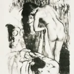 Edgar Degas Nude Woman Standing Drying Herself 1900 Poster PrintOvly