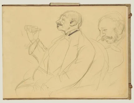 Edgar Degas Opera Fan and Ernest Reyer 1877 Poster PrintOvly