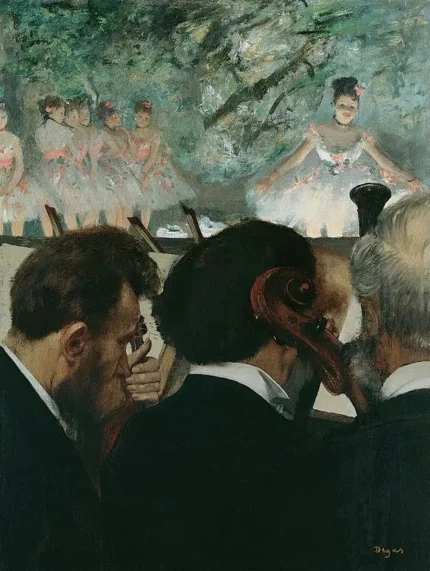 Edgar Degas Orchestra Musicians Reworked 1872 Poster PrintOvly