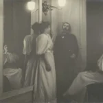 Edgar Degas Portrait of Henry Lerolle with Two of His Daughters Yvonne and Christine and a Mirror 1895 Poster PrintOvly
