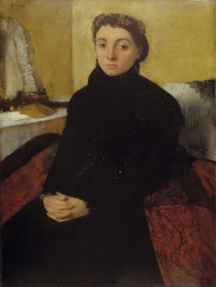 Edgar Degas Portrait of Joséphine Gaujelin 1867 Poster PrintOvly