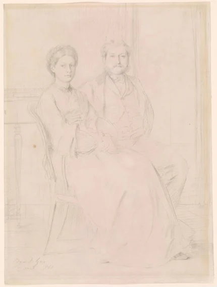 Edgar Degas Portrait of M and Mme Paul Valpinçon 1861 Poster PrintOvly