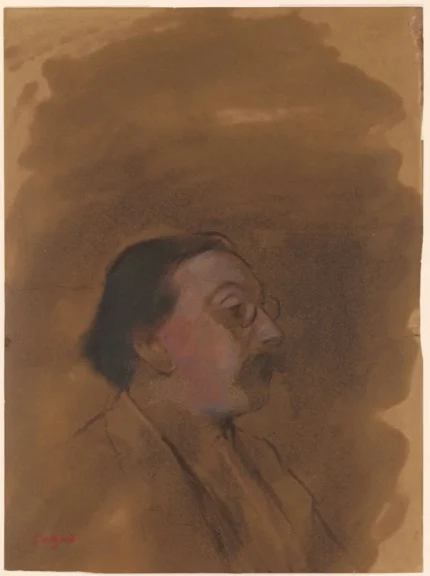 Edgar Degas Portrait of a Man 19th Century 1866 Poster PrintOvly