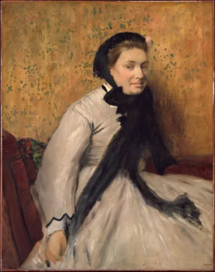 Edgar Degas Portrait of a Woman in Gray 1865 Poster PrintOvly